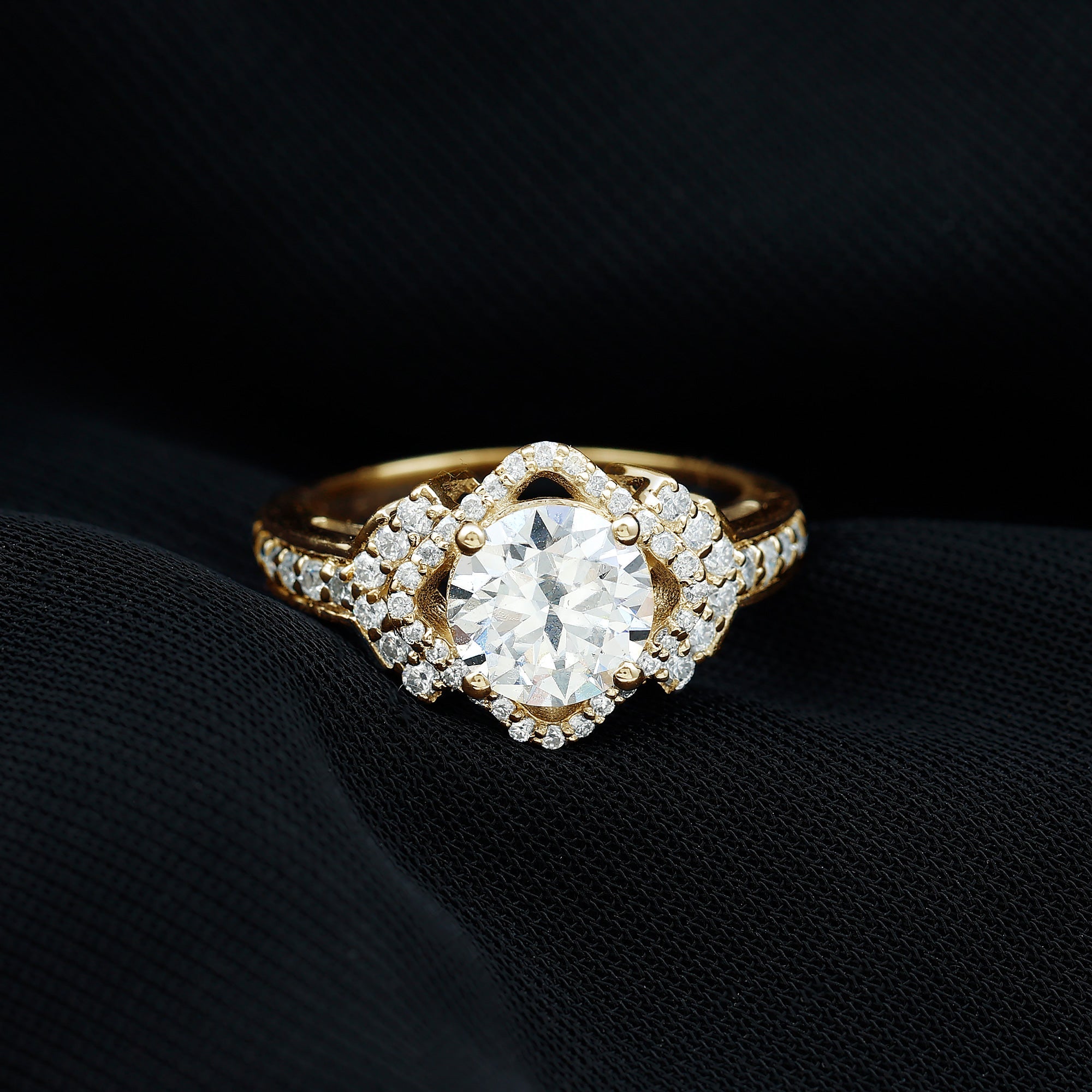Certified 2 Carat Lab Grown Diamond Vintage Style Engagement Ring