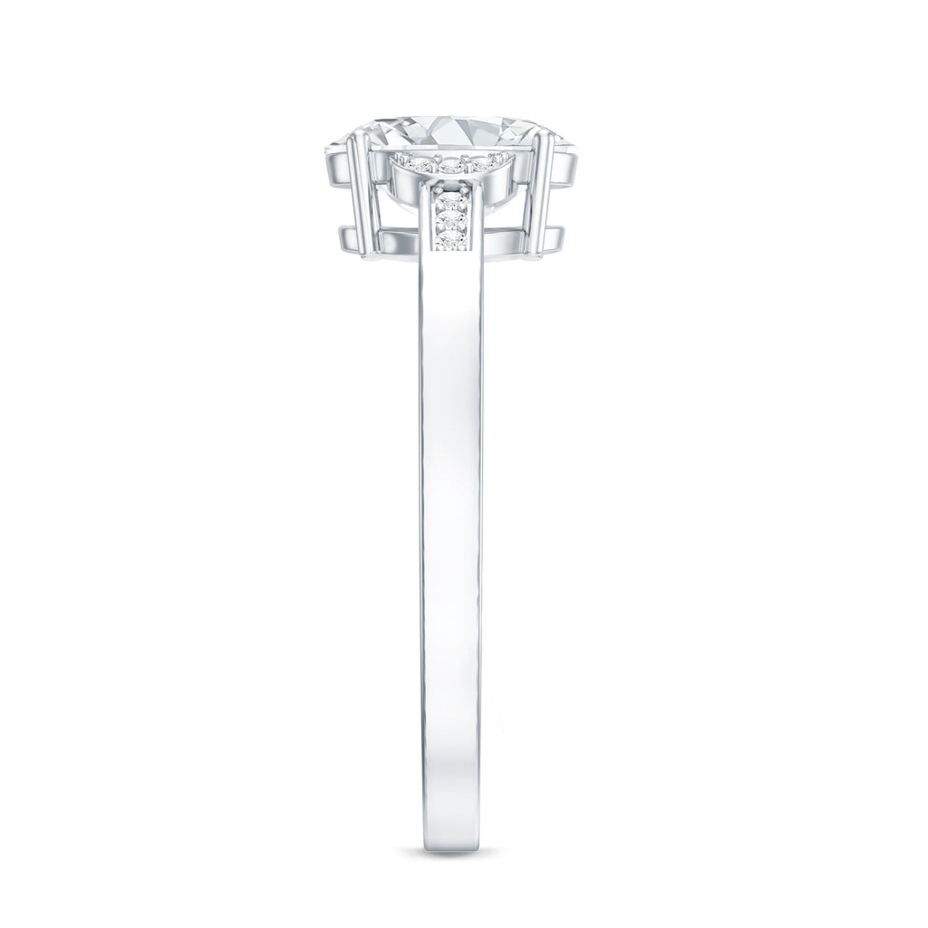 Certified 1.2 Carat Oval Lab Grown Diamond Solitaire Engagement Ring