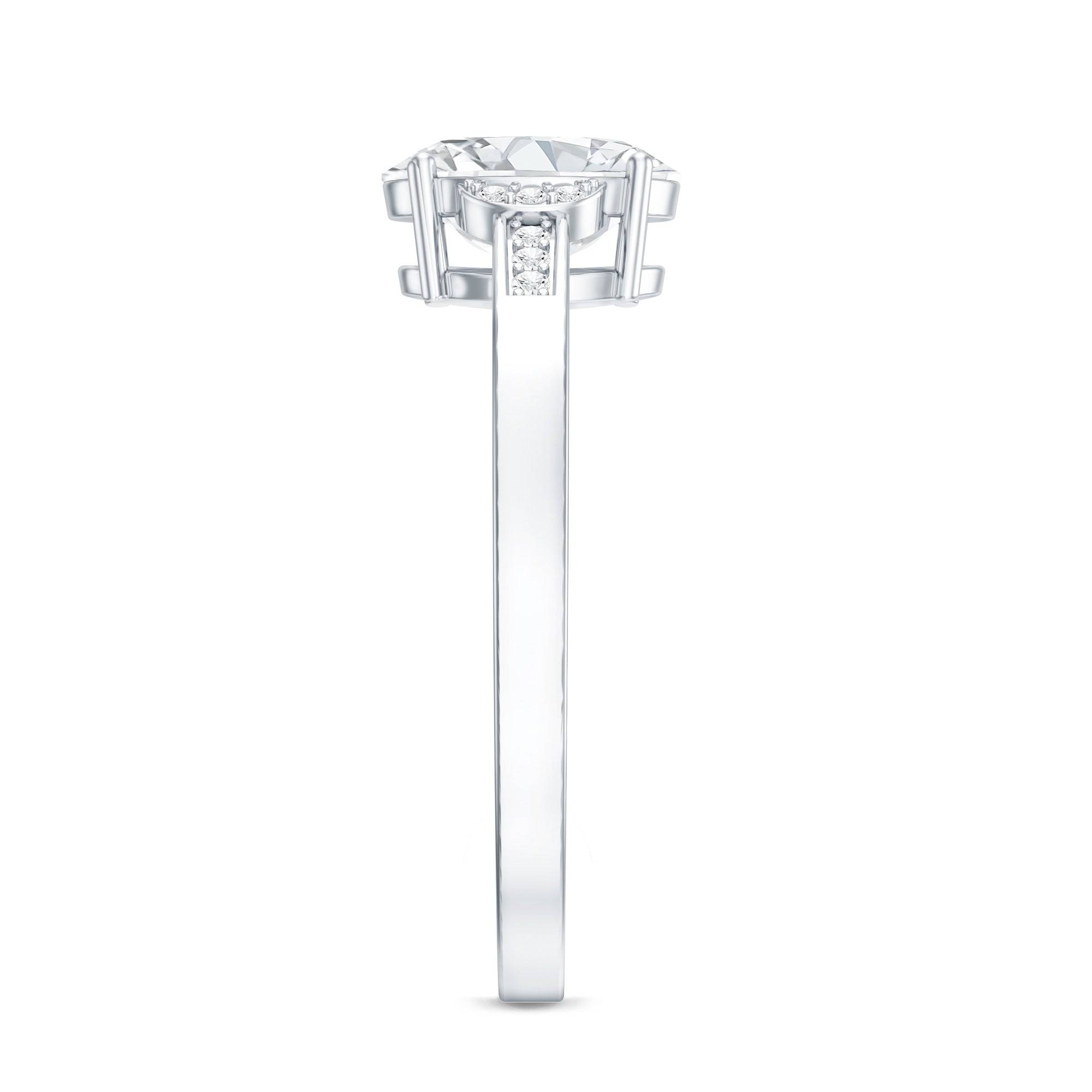 Certified 1.2 Carat Oval Lab Grown Diamond Solitaire Engagement Ring
