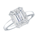 Certified 1.8 Carat Lab Grown Diamond Emerald Cut Engagement Ring