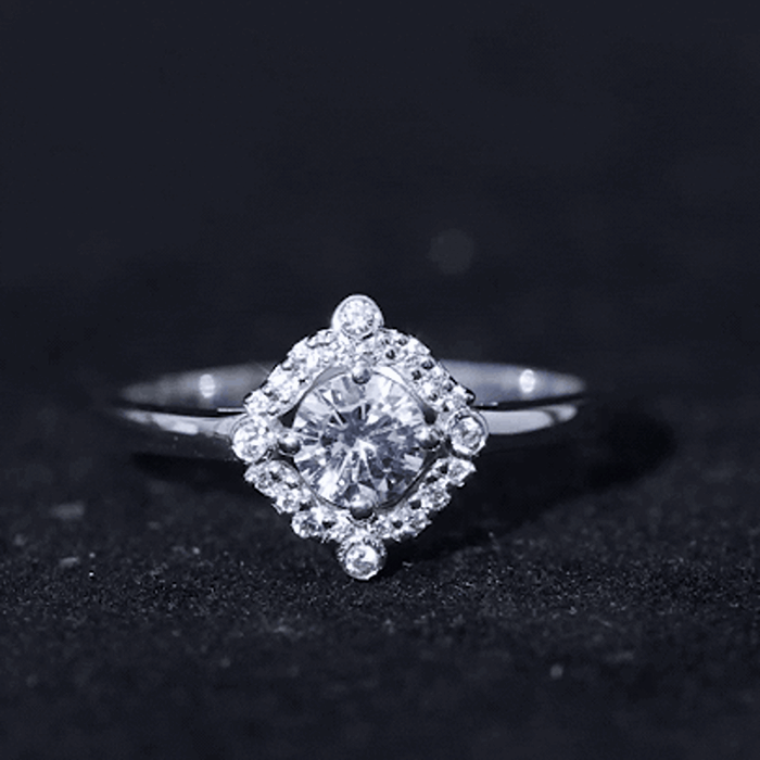 Certified 0.4 Carat Lab Grown Diamond Unique Engagement Ring