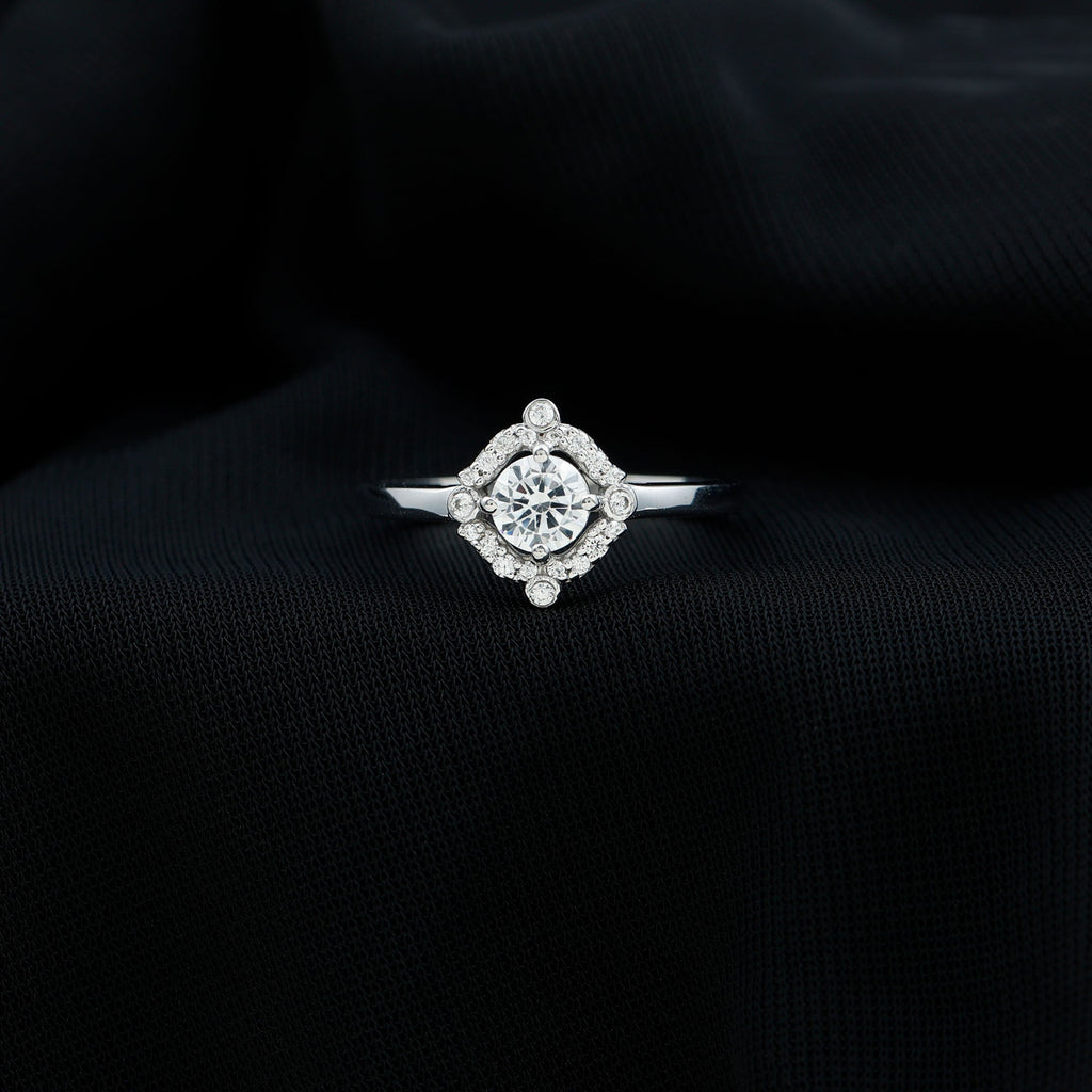 Certified 0.4 Carat Lab Grown Diamond Unique Engagement Ring
