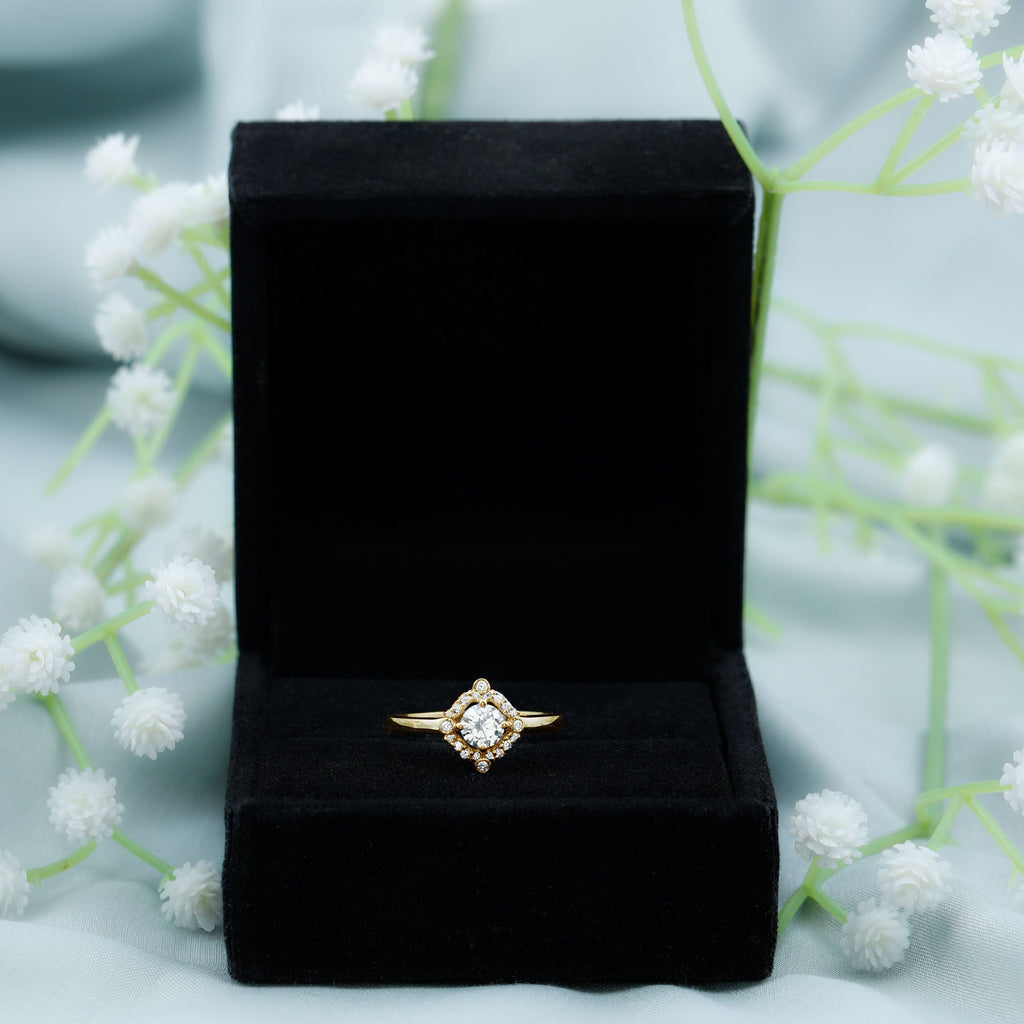 Certified 0.4 Carat Lab Grown Diamond Unique Engagement Ring