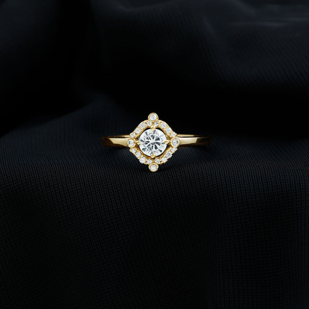 Certified 0.4 Carat Lab Grown Diamond Unique Engagement Ring