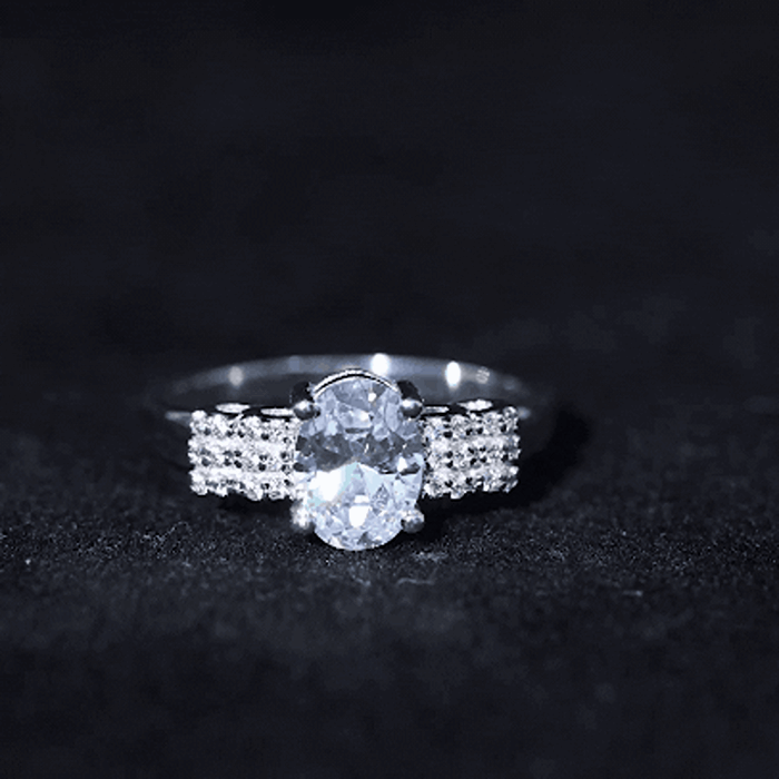 Certified 1.2 Carat Oval Lab Grown Diamond Designer Engagement Ring