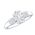 Certified 1.2 Carat Oval Lab Grown Diamond Designer Engagement Ring