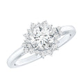 0.9 Carat Certified Lab Grown Diamond Halo Engagement Ring