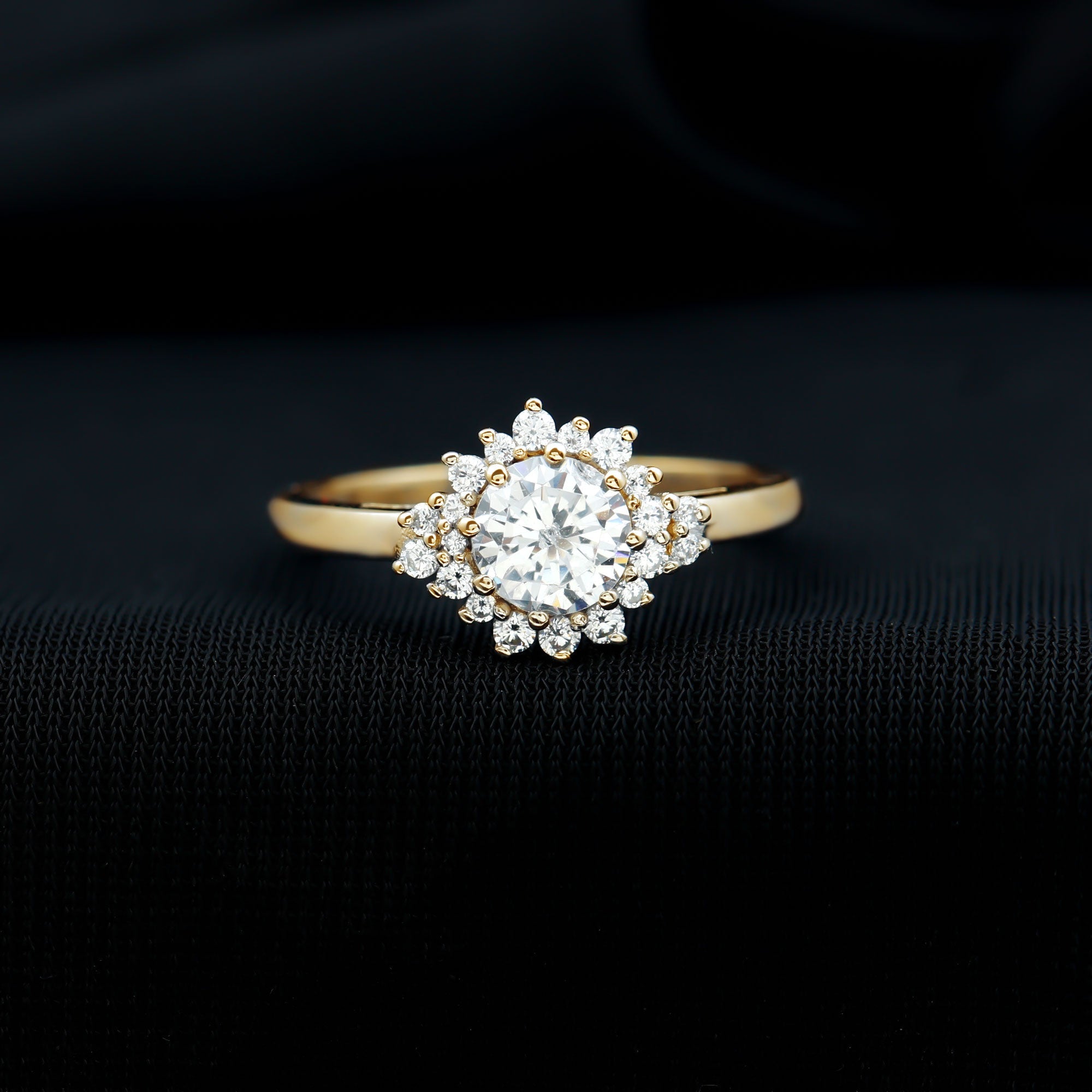0.9 Carat Certified Lab Grown Diamond Halo Engagement Ring