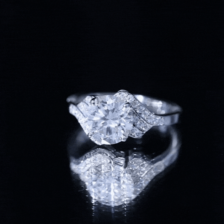Certified 2 Carat Lab Grown Diamond Unique Engagement Ring