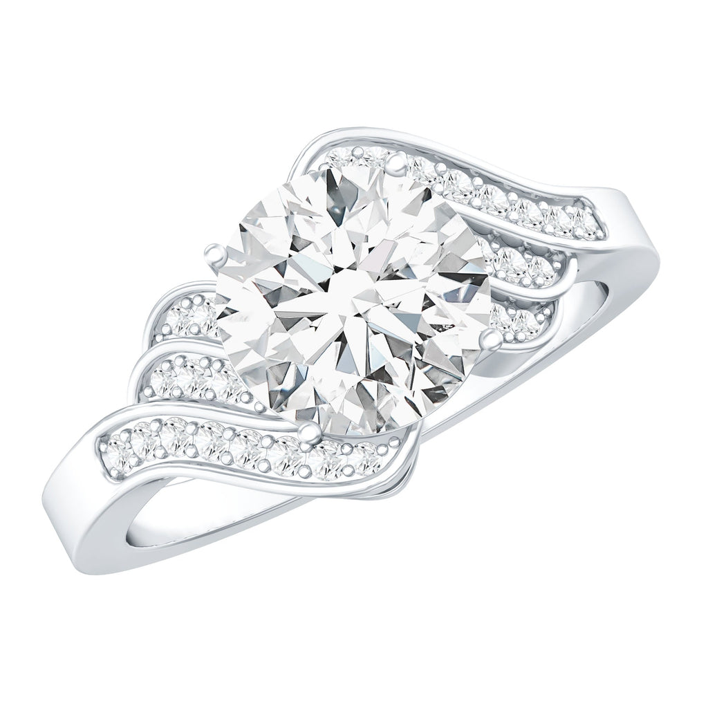 Certified 2 Carat Lab Grown Diamond Unique Engagement Ring