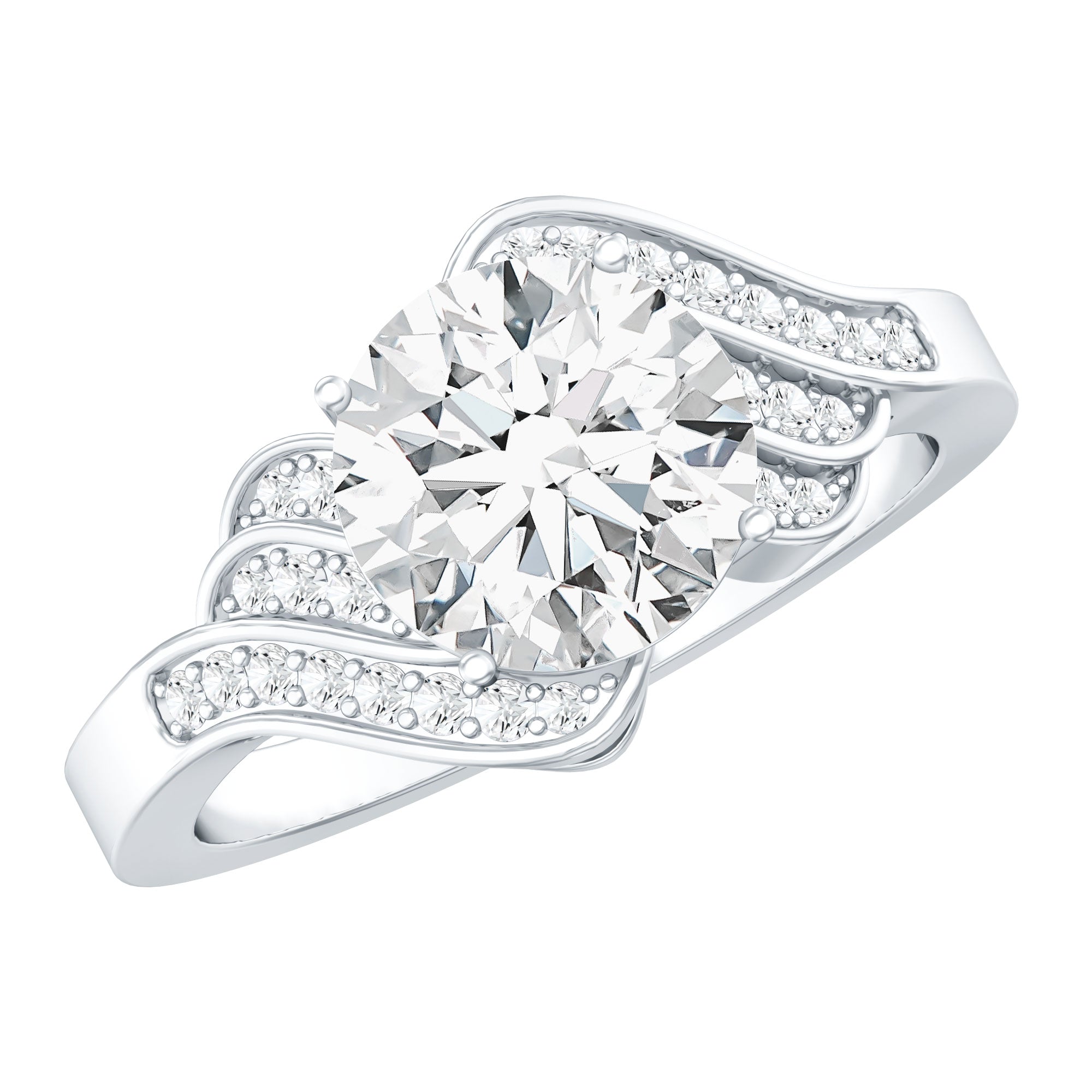 Certified 2 Carat Lab Grown Diamond Unique Engagement Ring