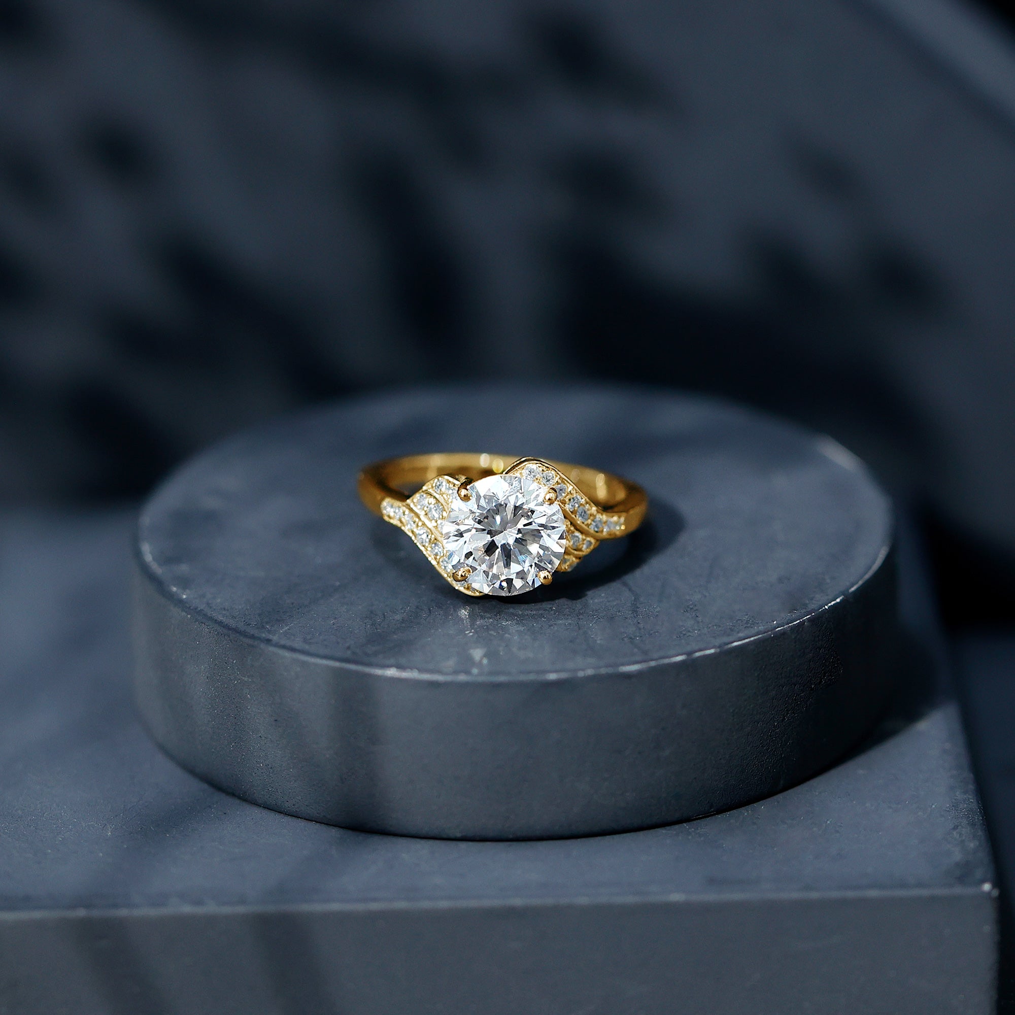 Certified 2 Carat Lab Grown Diamond Unique Engagement Ring