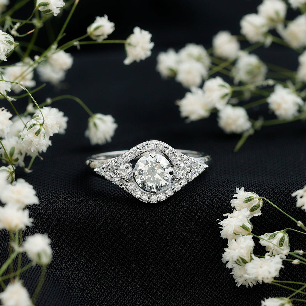 Certified 0.9 Carat Lab Grown Diamond Classic Engagement Ring