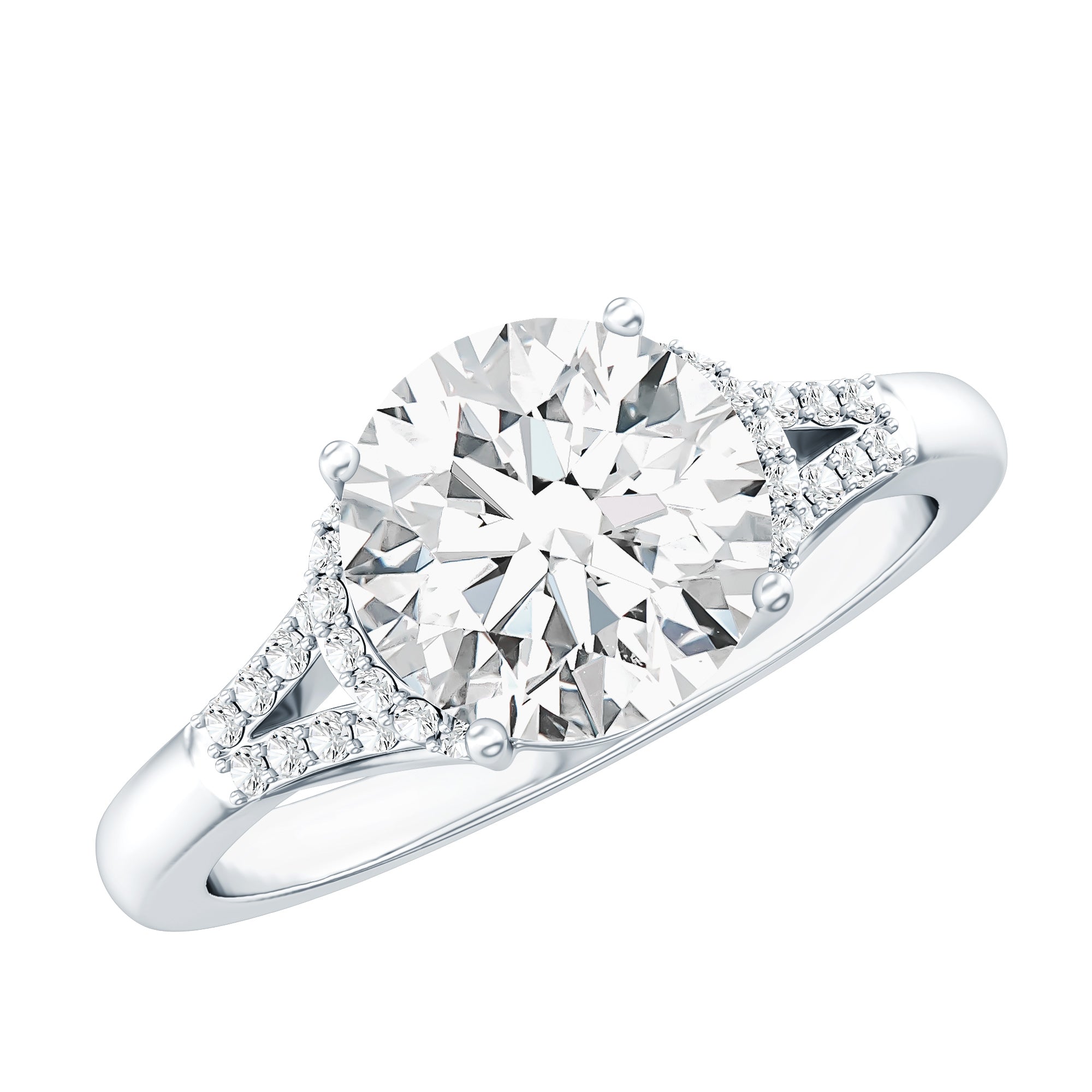 Certified 2 Carat Lab Grown Diamond Solitaire Engagement Ring for Her