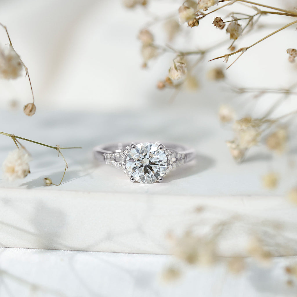 Certified 2 Carat Lab Grown Diamond Solitaire Engagement Ring for Her