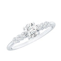 Certified 0.4 Carat Lab Grown Diamond Designer Engagement Ring