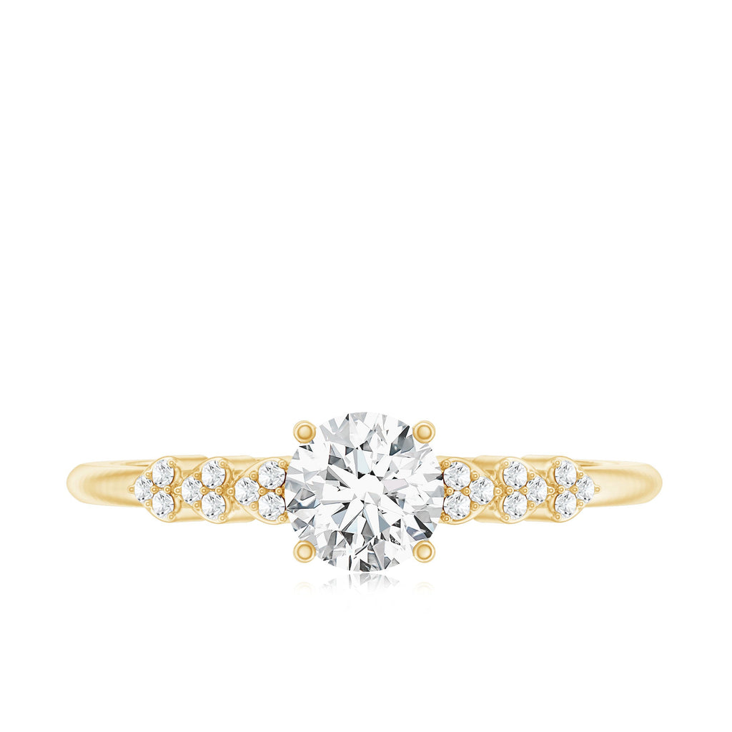 Certified 0.4 Carat Lab Grown Diamond Designer Engagement Ring