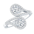 Certified Lab Diamond Toi Et Moi Designer Engagement Ring