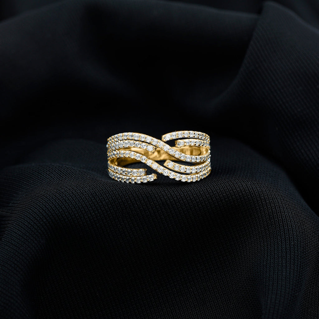 Certified Lab Grown Diamond Wide Wedding Band