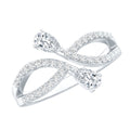 Certified Lab Grown Diamond 2 Stone Infinity Wedding Band