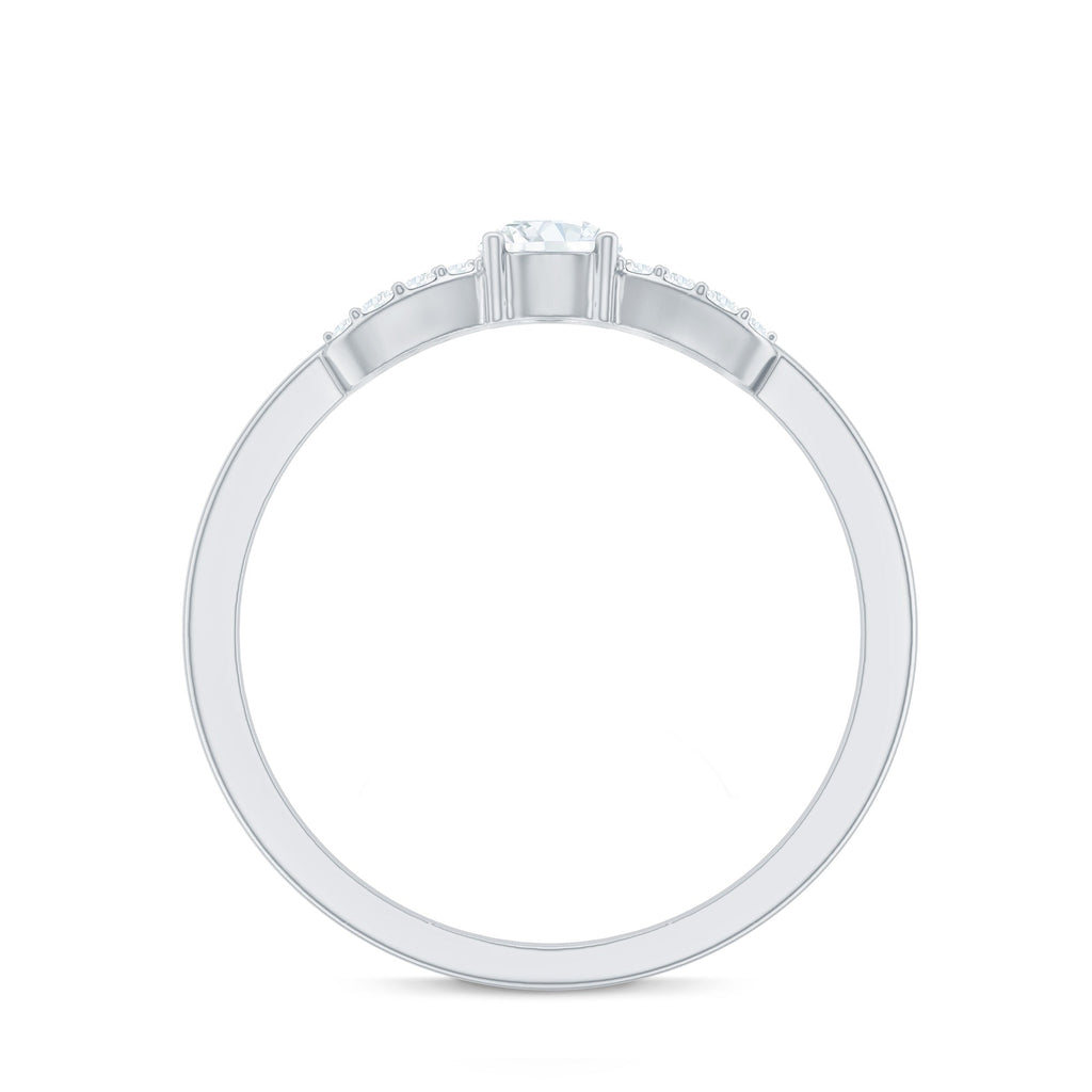 Certified Lab Grown Diamond Minimalist Promise Ring For Women