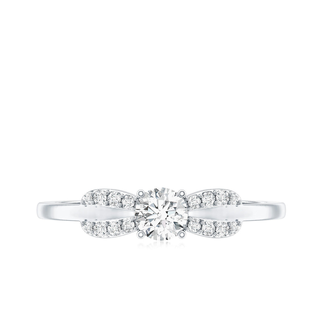 Certified Lab Grown Diamond Minimalist Promise Ring For Women
