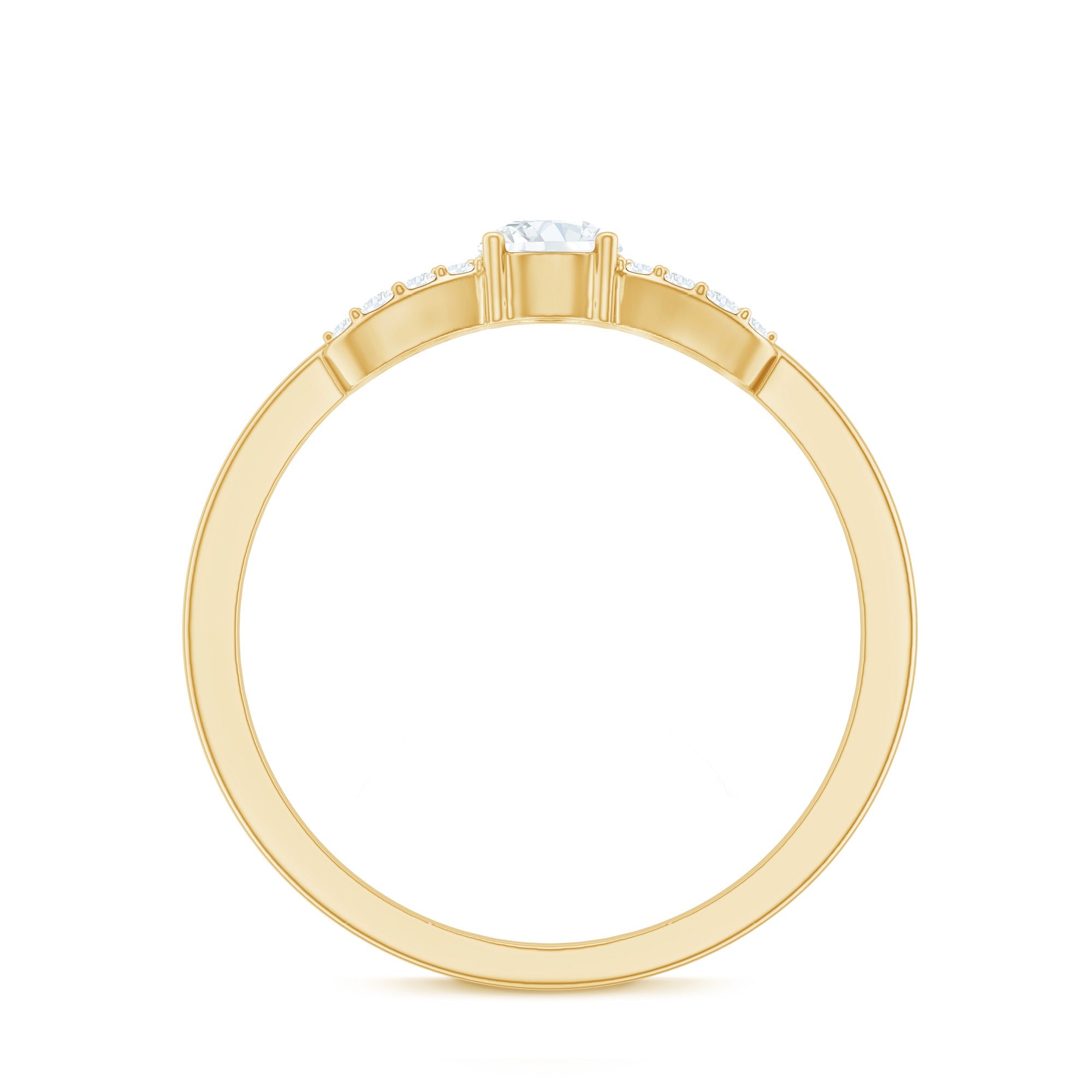 Certified Lab Grown Diamond Minimalist Promise Ring For Women