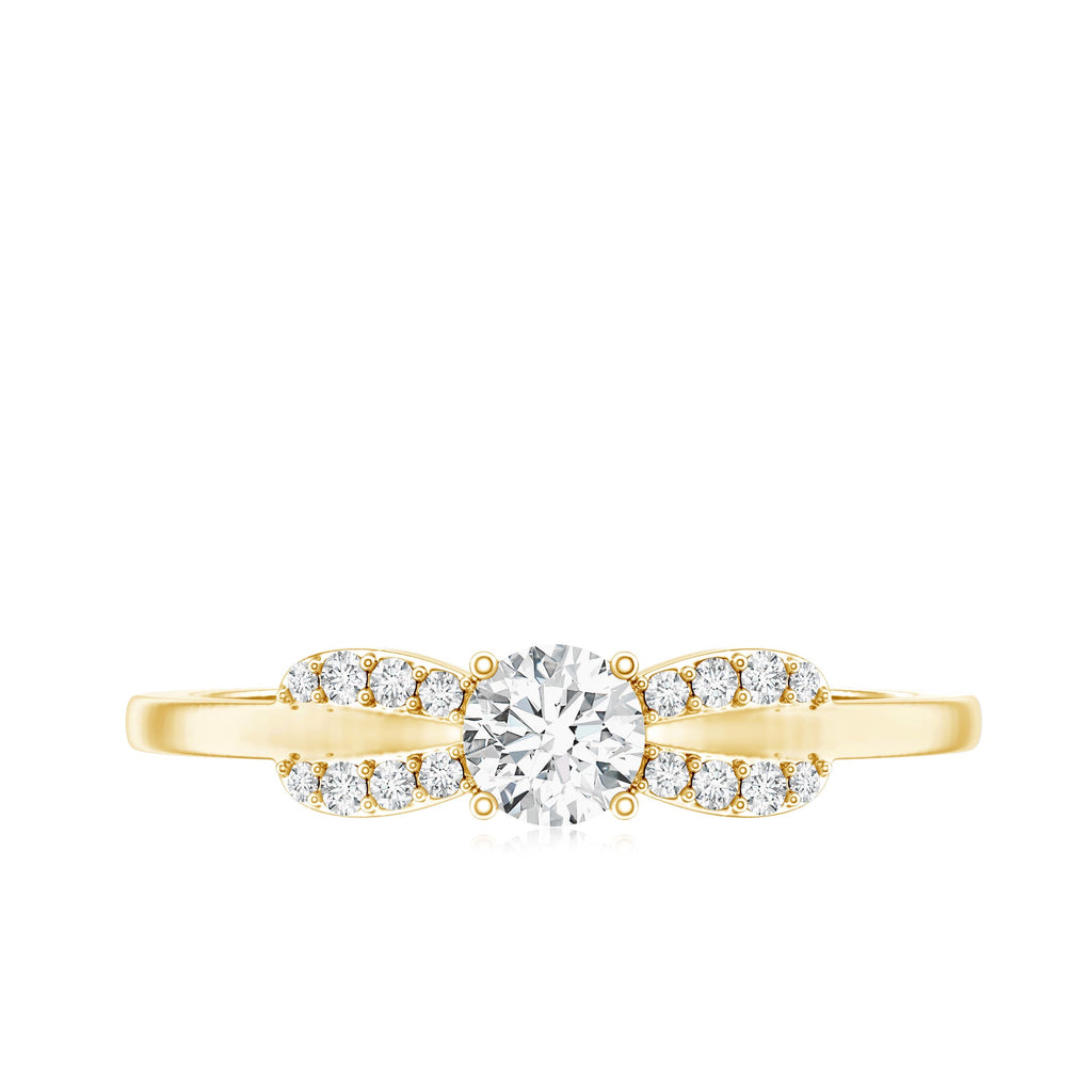 Certified Lab Grown Diamond Minimalist Promise Ring For Women