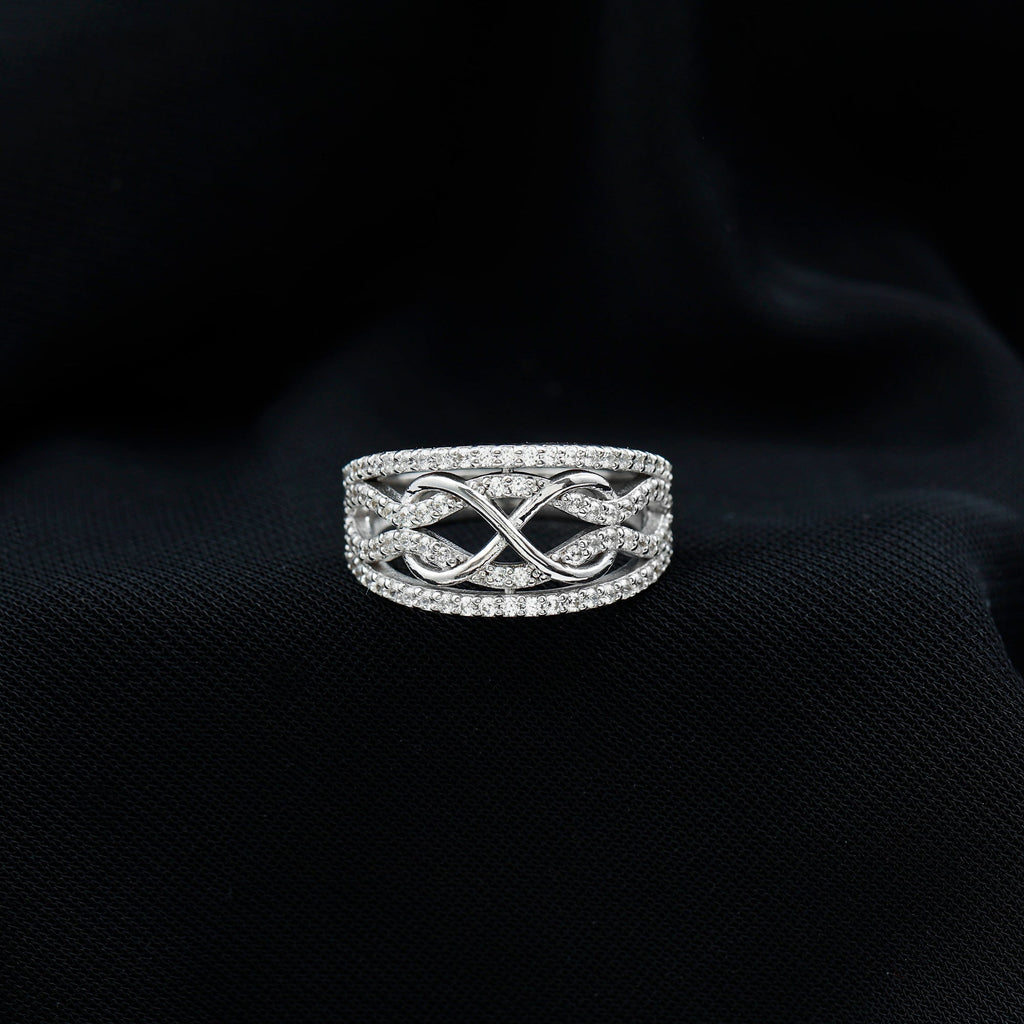 Certified Lab Grown Diamond Infinity Wedding Band Ring