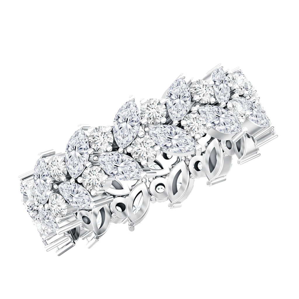 Certified Lab Grown Diamond Leaf Wedding Band