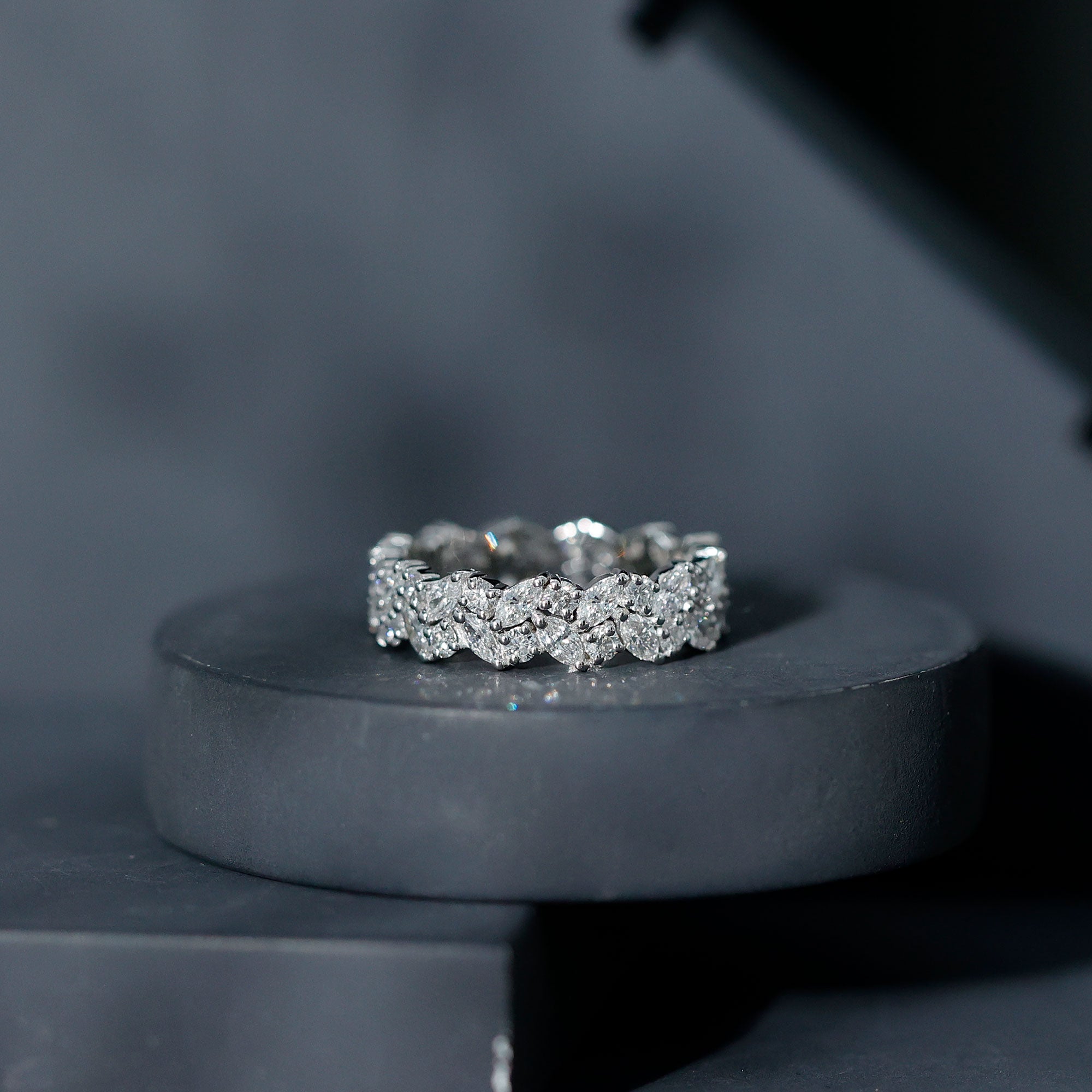 Certified Lab Grown Diamond Leaf Wedding Band