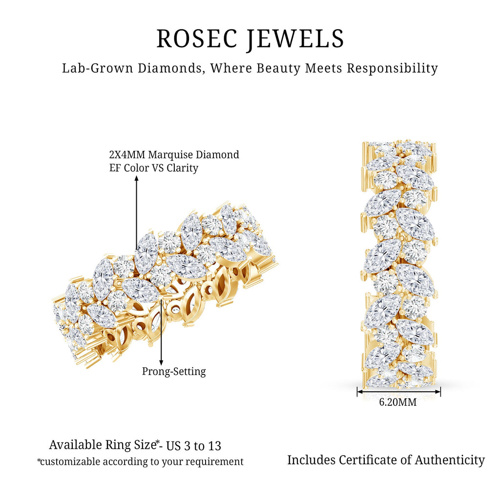 Certified Lab Grown Diamond Leaf Wedding Band