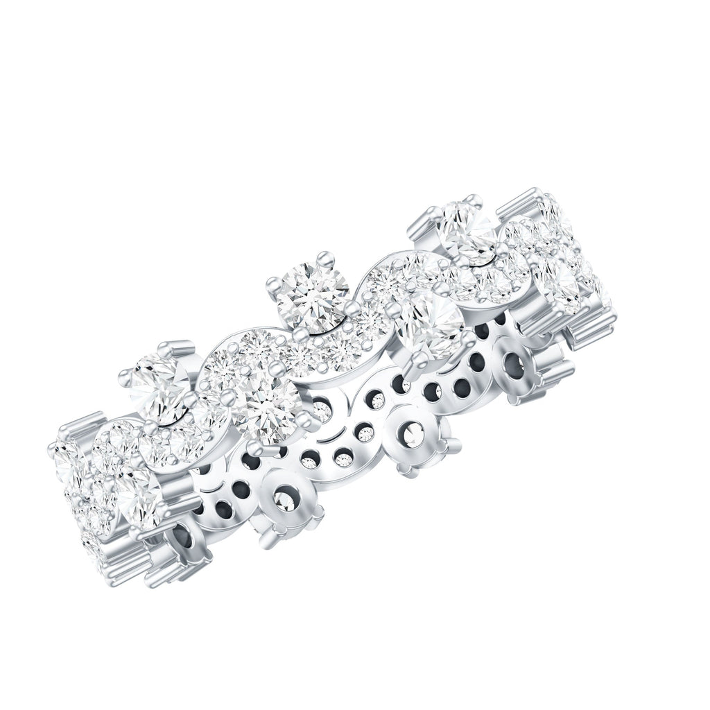 Certified Lab Grown Diamond Designer Wedding Eternity Ring