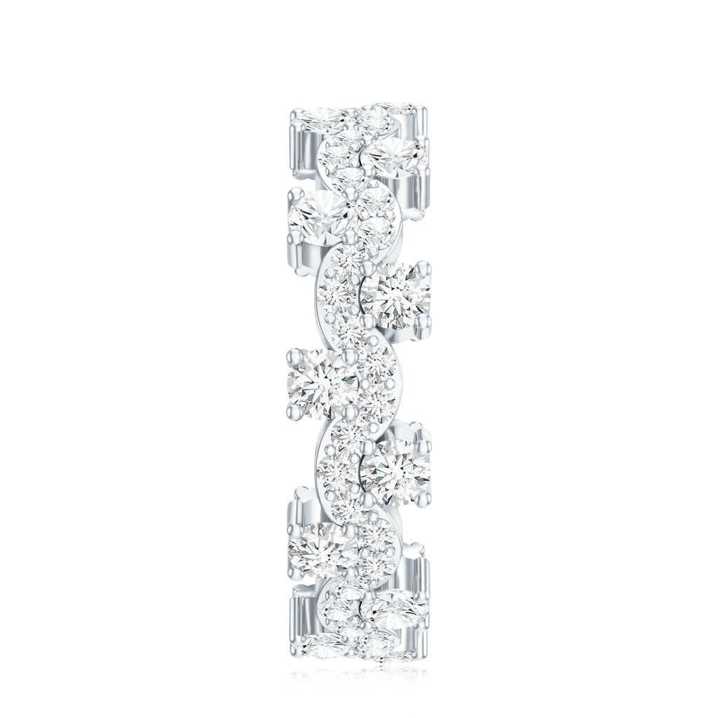 Certified Lab Grown Diamond Designer Wedding Eternity Ring
