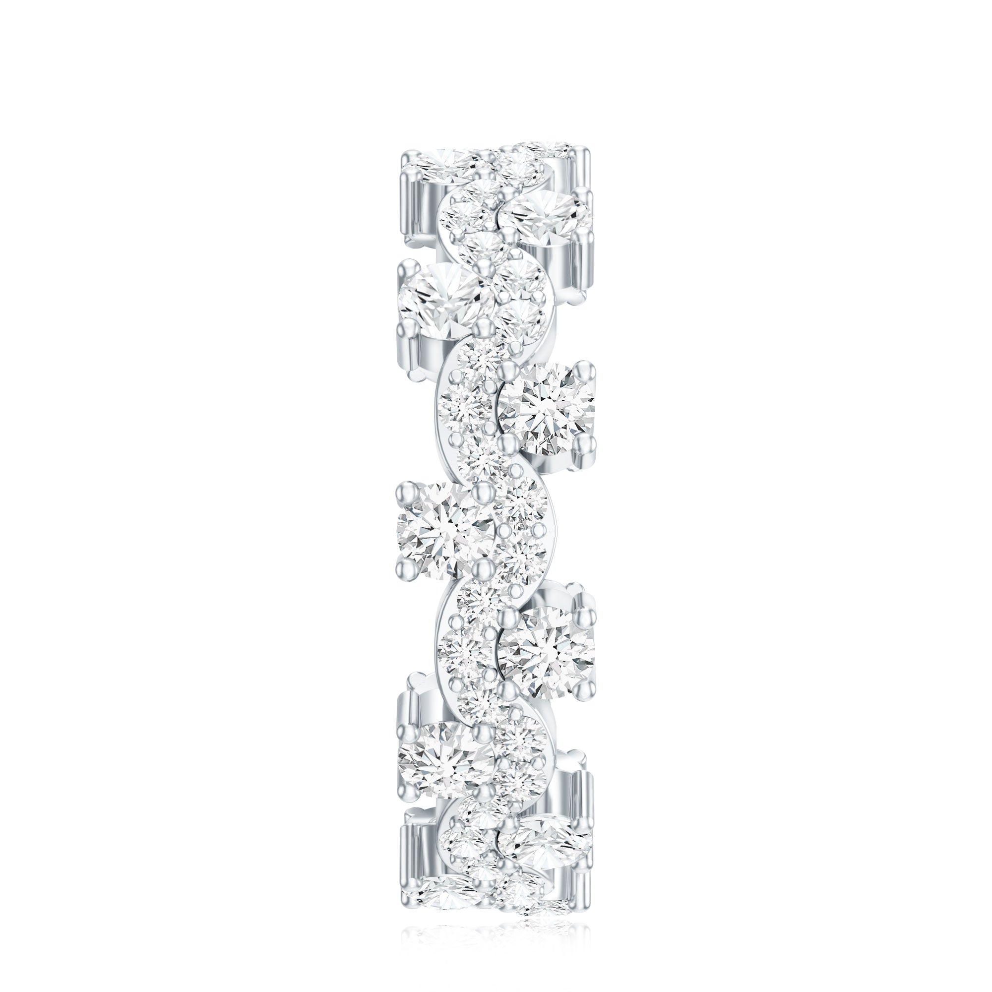 Certified Lab Grown Diamond Designer Wedding Eternity Ring