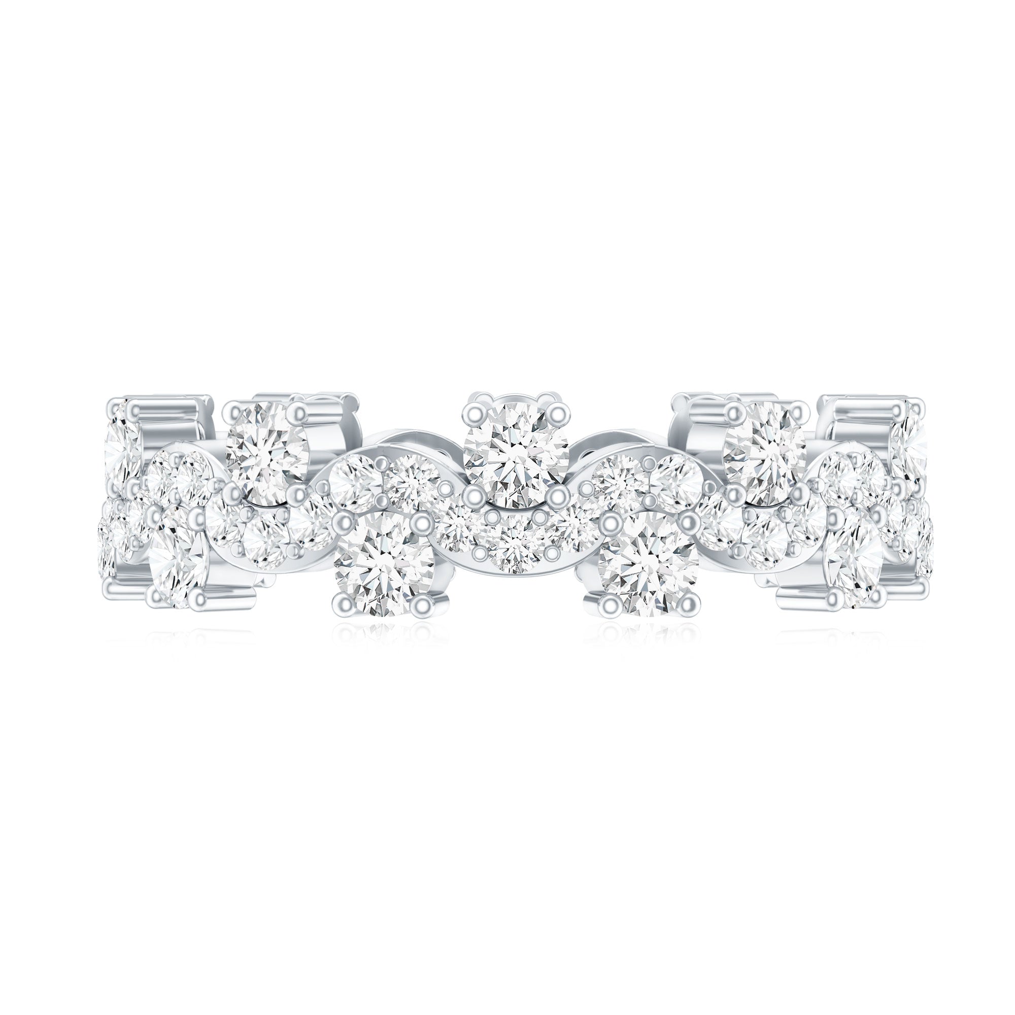 Certified Lab Grown Diamond Designer Wedding Eternity Ring