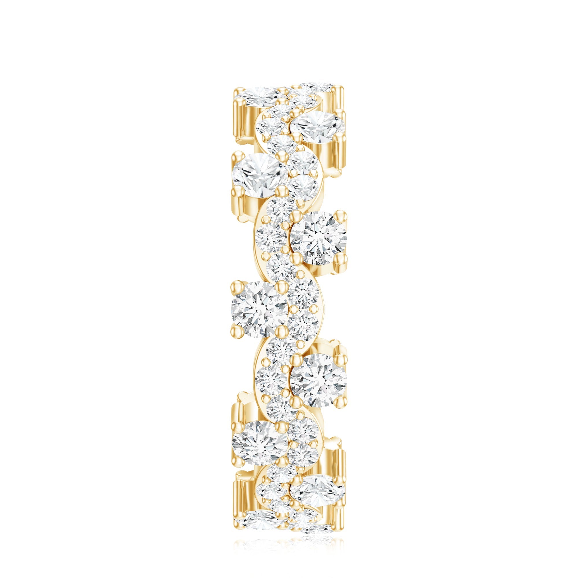 Certified Lab Grown Diamond Designer Wedding Eternity Ring