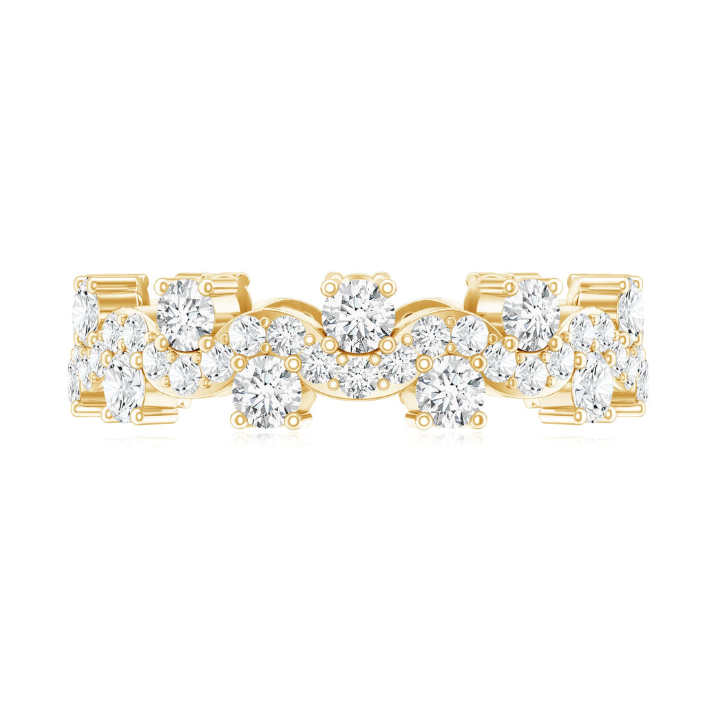 Certified Lab Grown Diamond Designer Wedding Eternity Ring