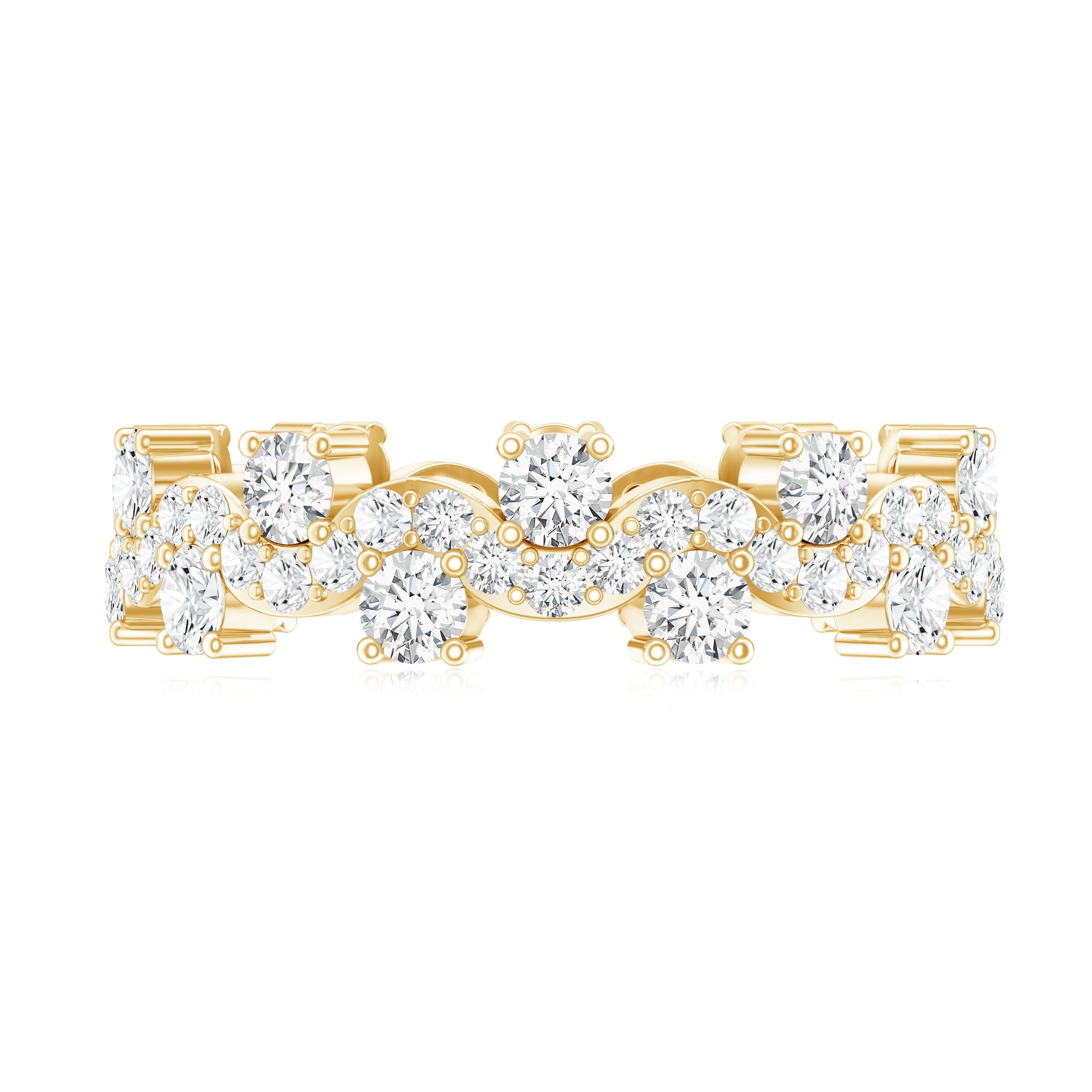 Certified Lab Grown Diamond Designer Wedding Eternity Ring