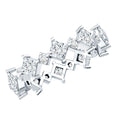 Certified Princess Cut Lab Grown Diamond Eternity Wedding Ring