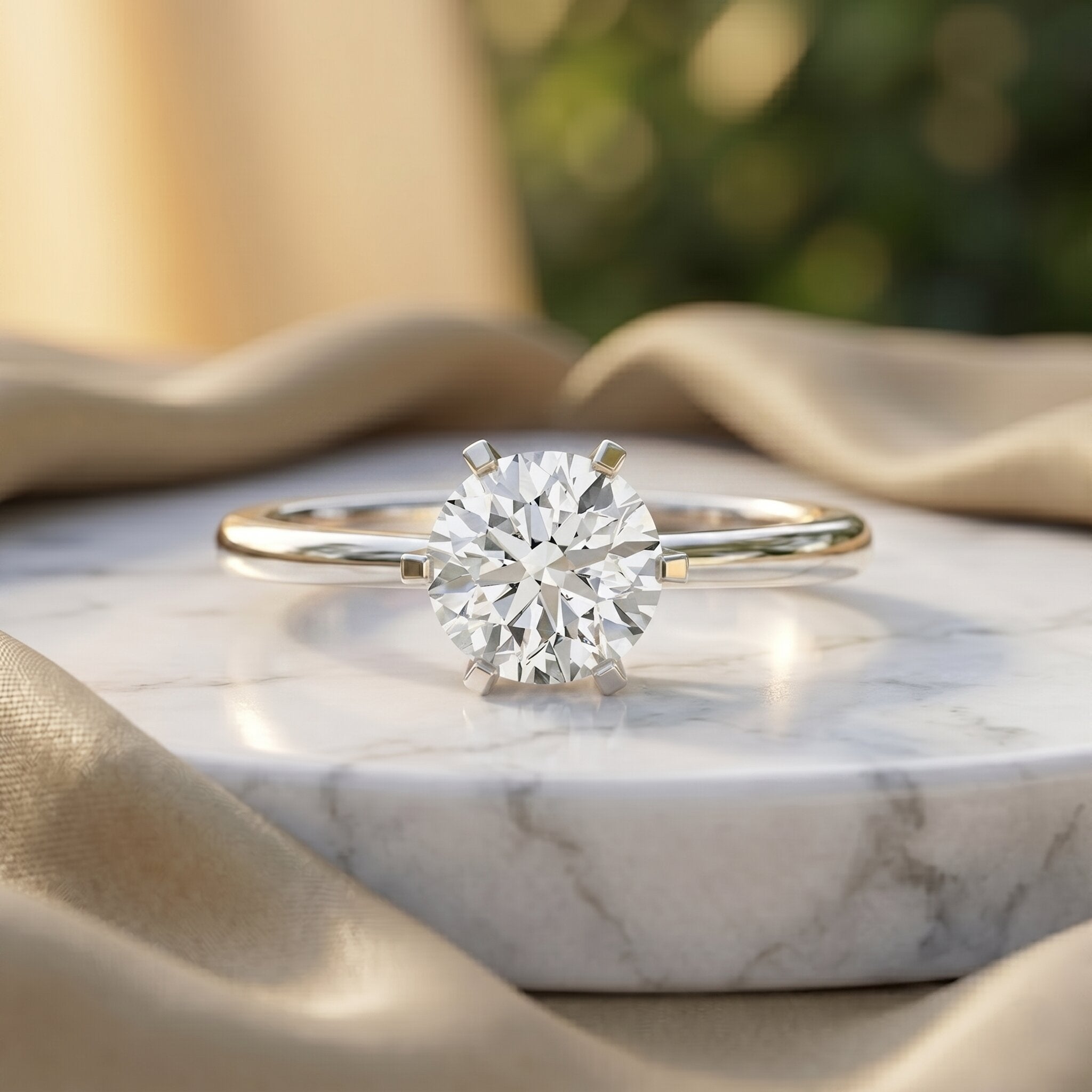 Lab Grown Diamond Ring – 1 Carat Solitaire Engagement Ring with IGI Certificate