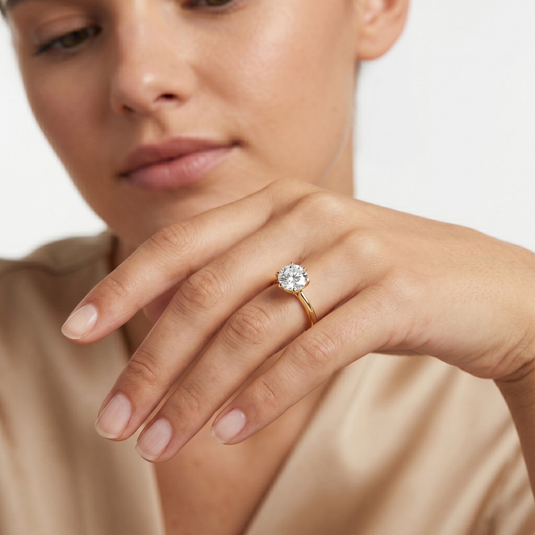 Lab Grown Diamond Ring – 1 Carat Solitaire Engagement Ring with IGI Certificate