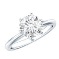 Lab Grown Diamond Ring – 2 Carat Round Cut Solitaire Engagement Ring for Women
