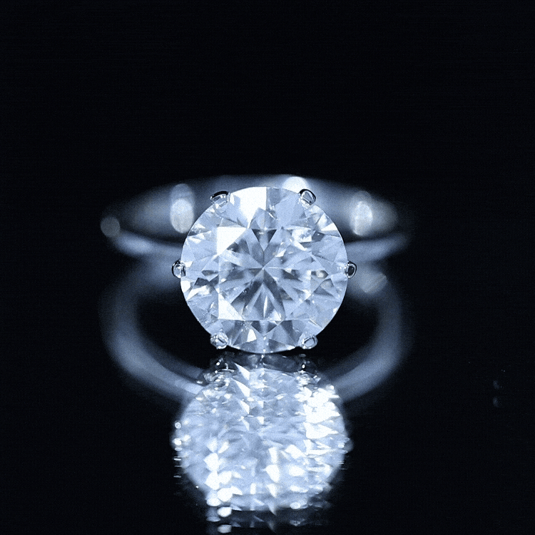 Lab Grown Diamond Ring - 3 Carat IGI Certified Round Cut Engagement Solitaire