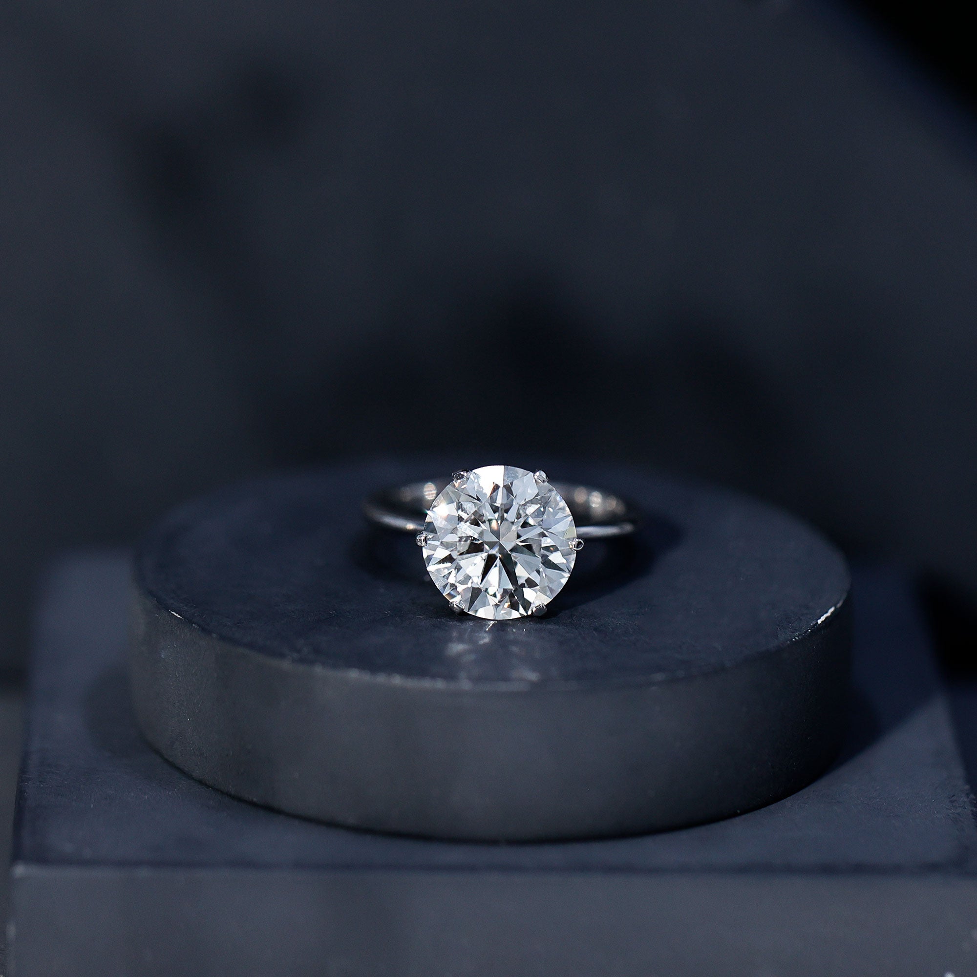 Lab Grown Diamond Ring - 3 Carat IGI Certified Round Cut Engagement Solitaire