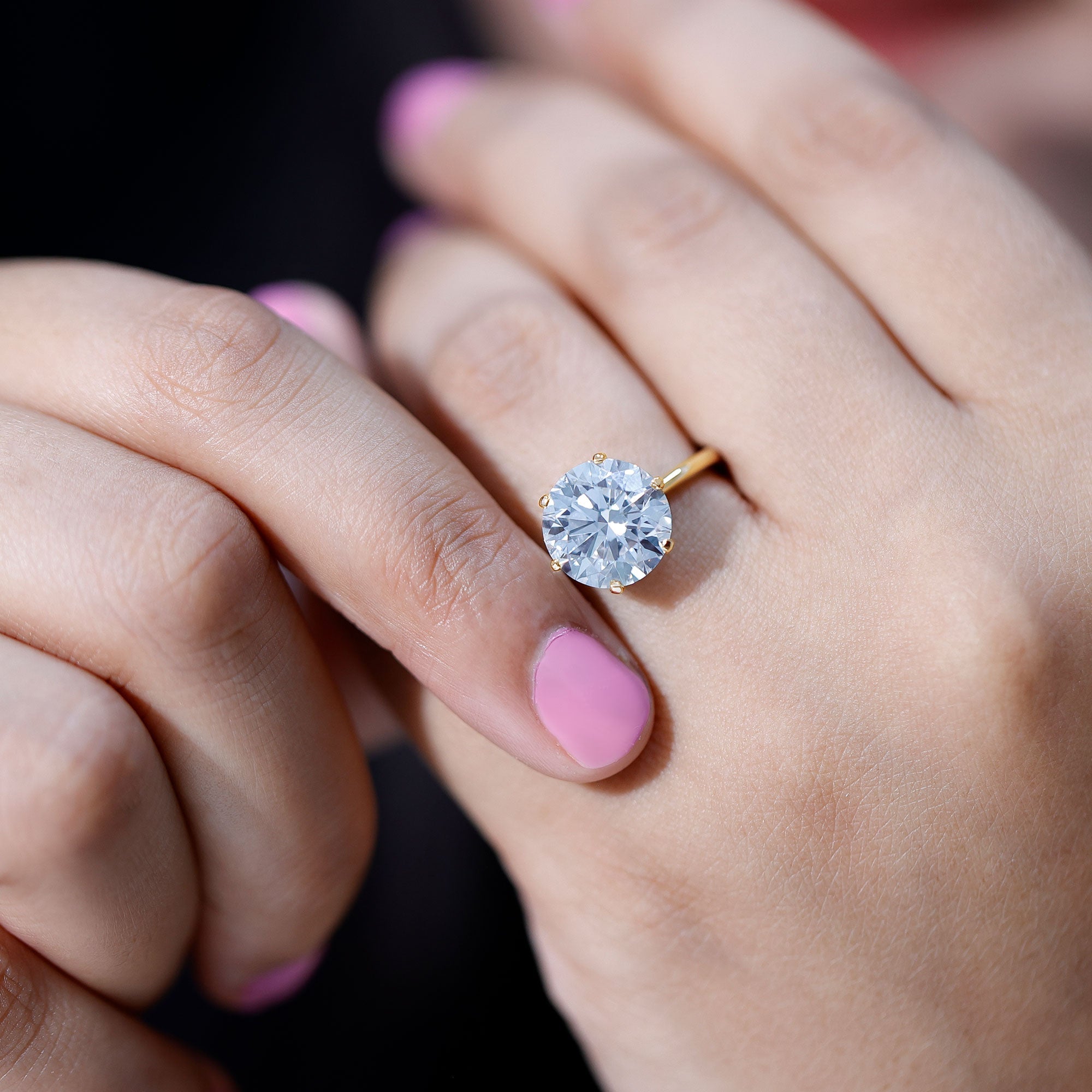Lab Grown Diamond Ring - 3 Carat IGI Certified Round Cut Engagement Solitaire
