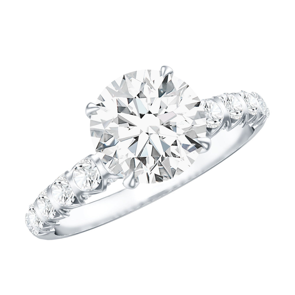 Lab Grown Diamond Ring - 2 Carat Round Engagement Ring with IGI Certificate