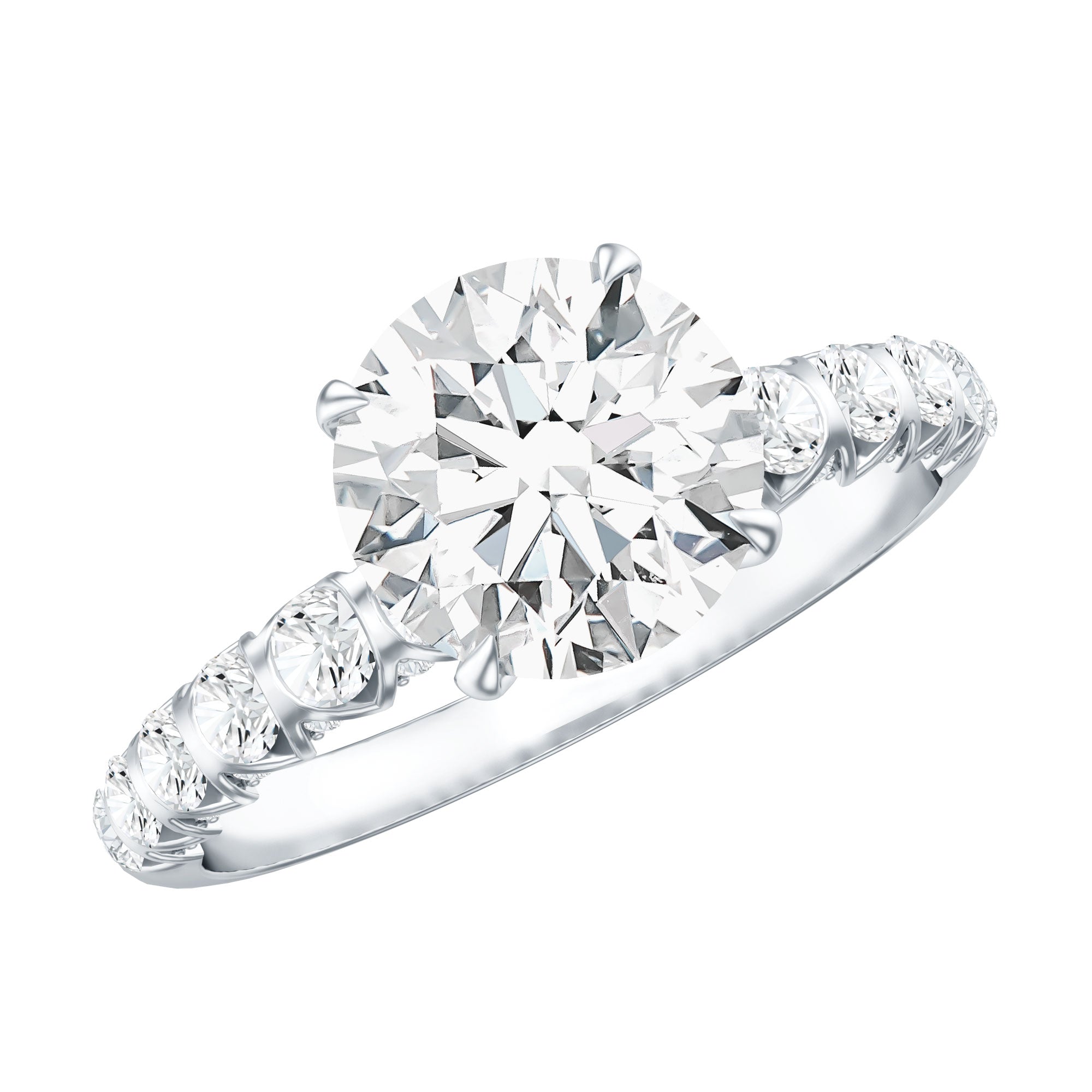 Lab Grown Diamond Ring - 2 Carat Round Engagement Ring with IGI Certificate