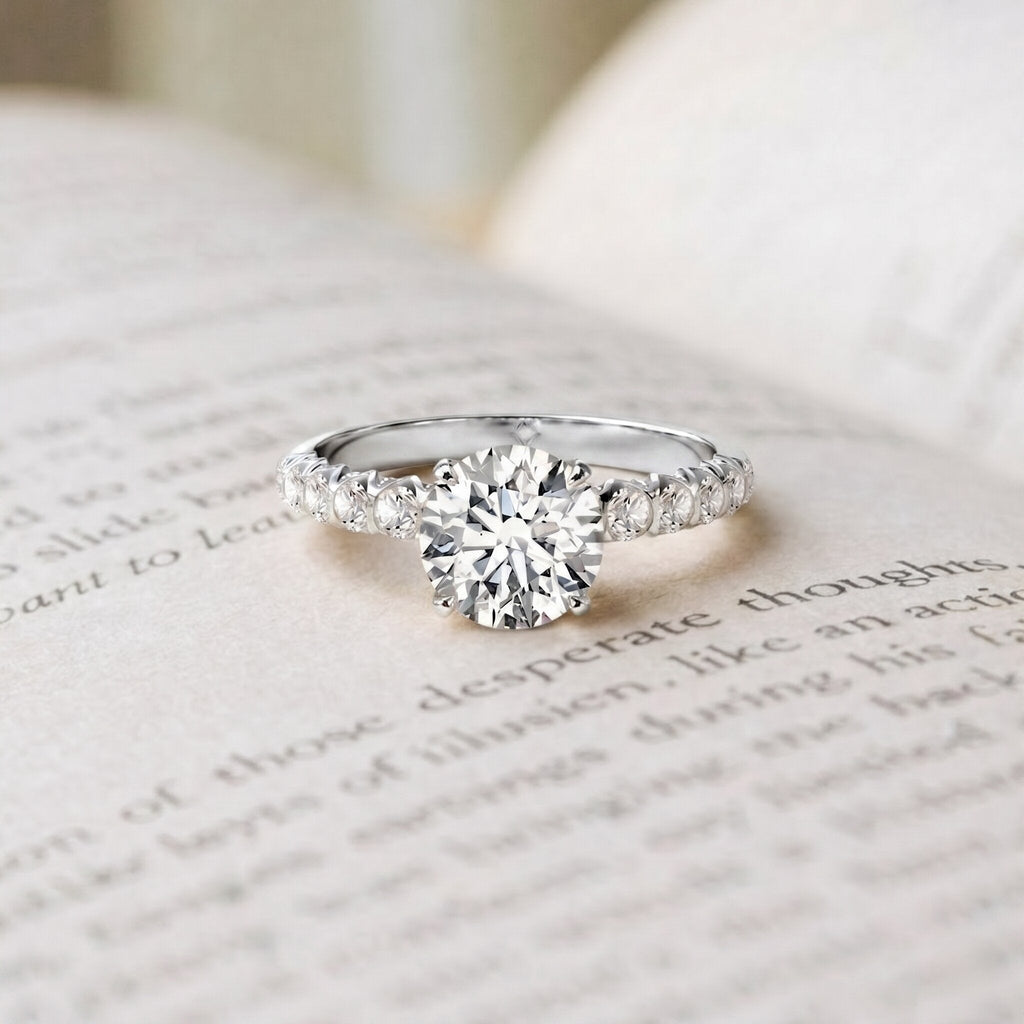Lab Grown Diamond Ring - 2 Carat Round Engagement Ring with IGI Certificate