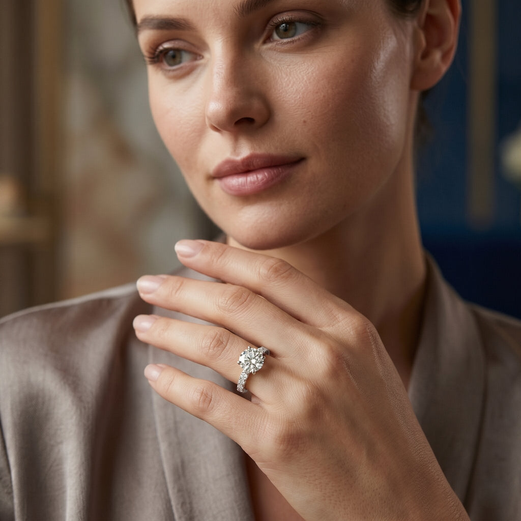 Lab Grown Diamond Ring - 2 Carat Round Engagement Ring with IGI Certificate